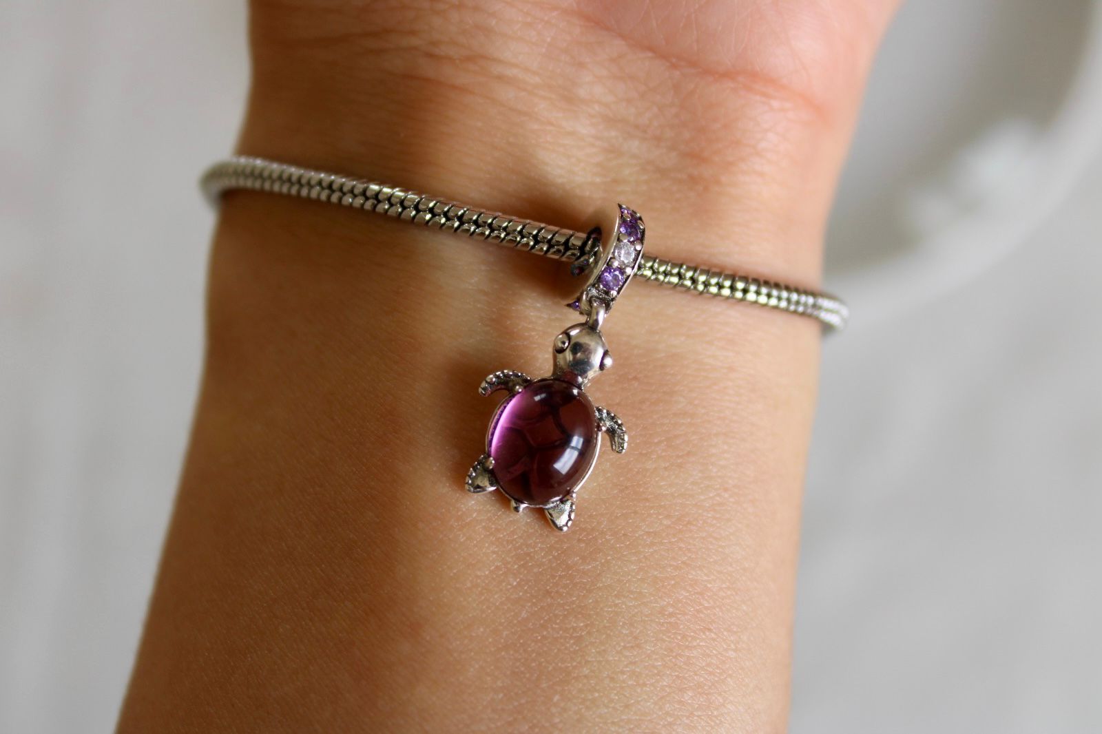 Purple Turtle Pandora Charm