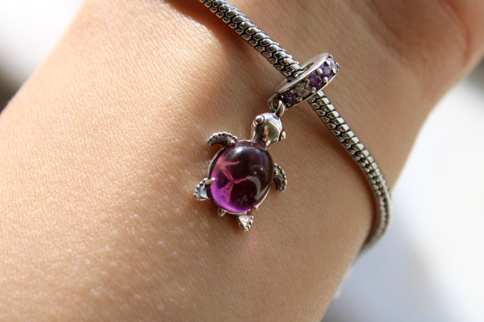 Purple Turtle Pandora Charm