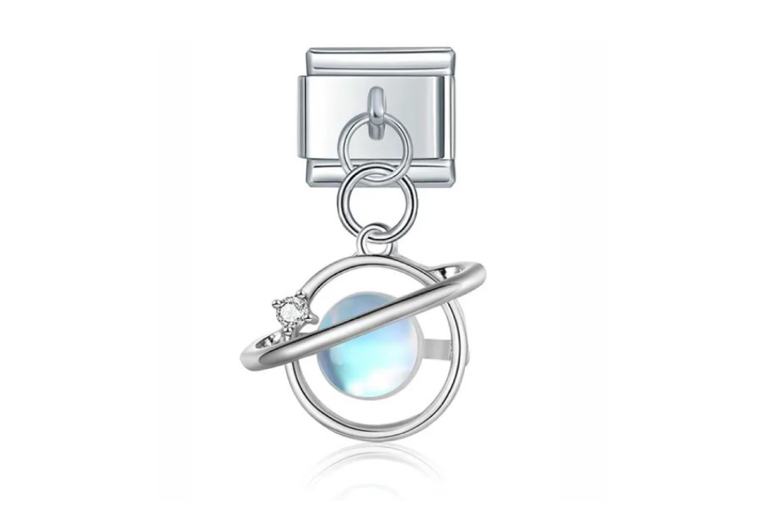 Hologram Gezegen Italyan Sallantılı Charm (Gümüş)