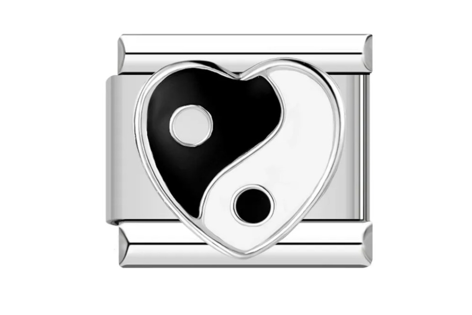 Kalp YinYang Italyan Charm